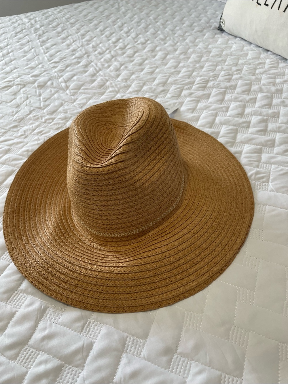 Time and Tru Wide Brim Straw Hat in Tan